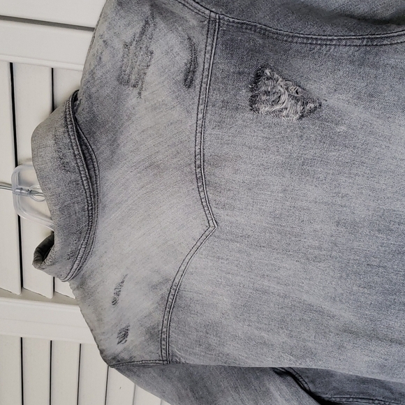 scotch & Soda Distressed Chambray Denim Jacket, Size S - Picture 12 of 16